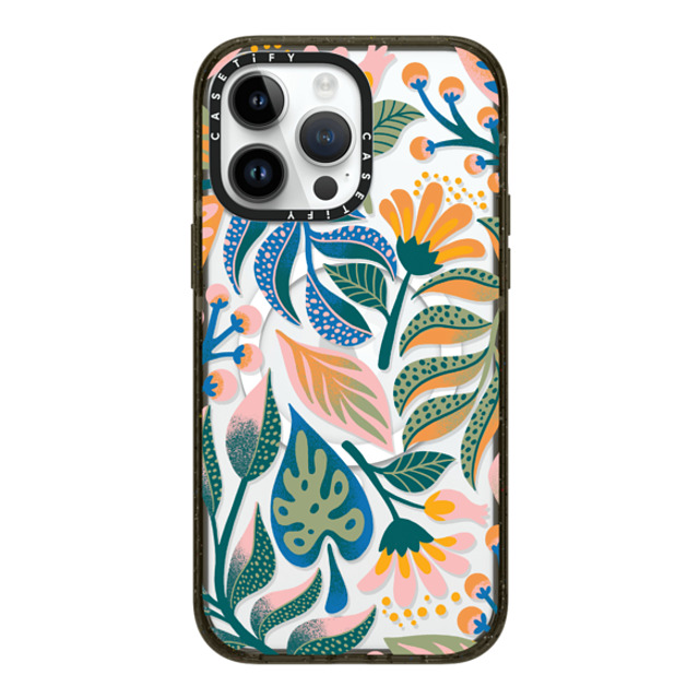 Jess Miller Draws x CASETiFY iPhone 14 Pro Max ケース ブラック インパクトケース MagSafe対応 Tropical Lux