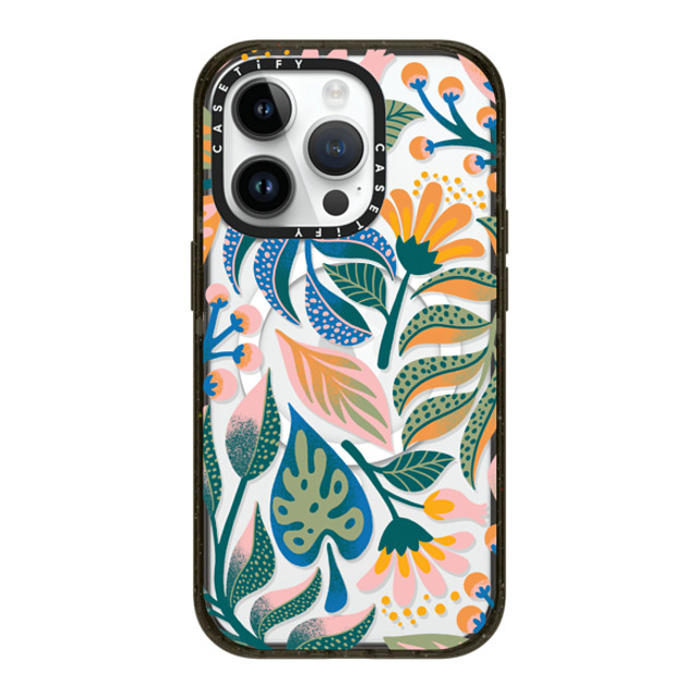 Jess Miller Draws x CASETiFY iPhone 14 Pro ケース ブラック インパクトケース MagSafe対応 Tropical Lux