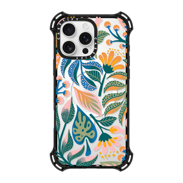 Jess Miller Draws x CASETiFY iPhone 16 Pro Max ケース ブラック バウンスケース Tropical Lux