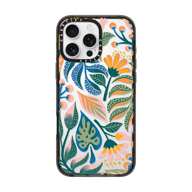 Jess Miller Draws x CASETiFY iPhone 16 Pro Max ケース ブラック インパクトケース Tropical Lux