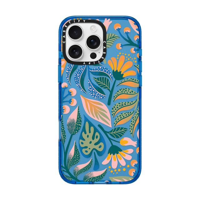 Jess Miller Draws x CASETiFY iPhone 16 Pro Max Case スカイブルー Impact Case Tropical Lux Jess Miller Draws x CASETiFY iPhone 16 Pro Max Case スカイブルー Impact Case Tropical Lux