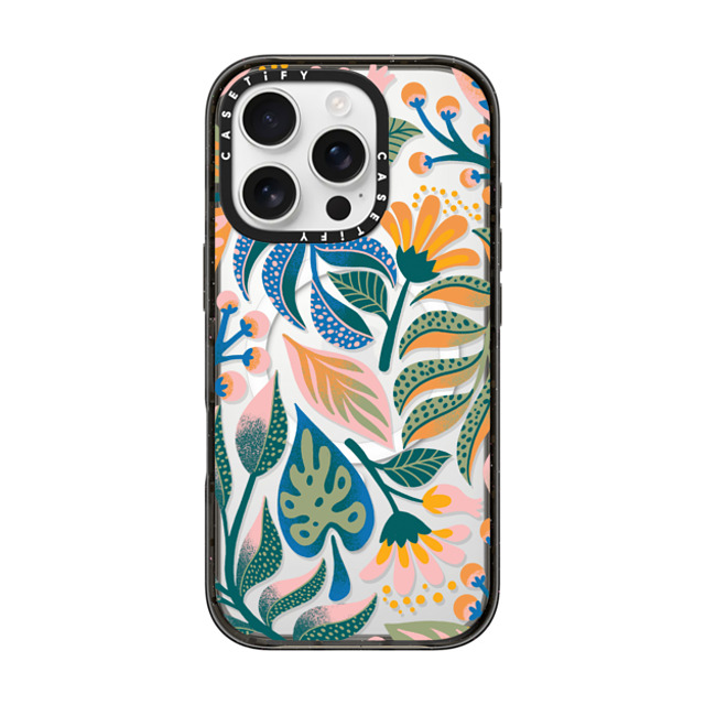 Jess Miller Draws x CASETiFY iPhone 16 Pro ケース ブラック インパクトケース MagSafe対応 Tropical Lux