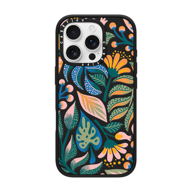 Jess Miller Draws x CASETiFY iPhone 16 Pro ケース マットブラック インパクトケース MagSafe対応 Tropical Lux