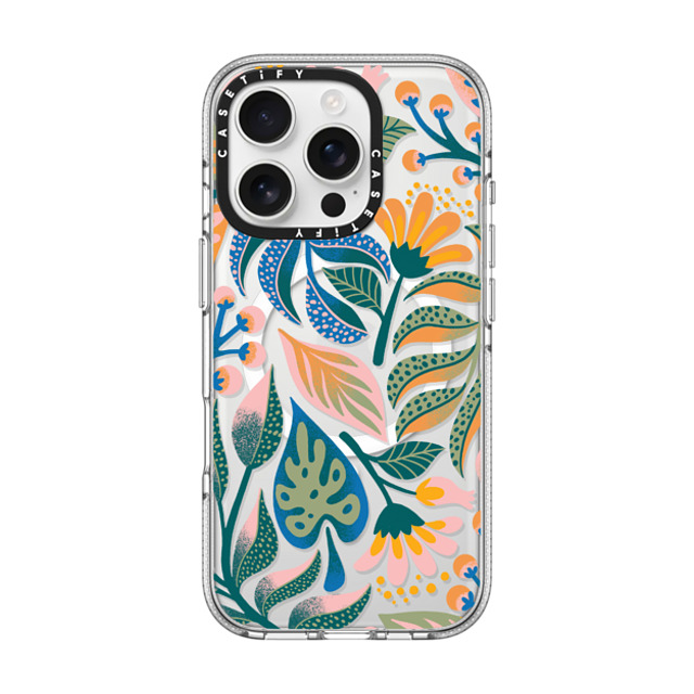 Jess Miller Draws x CASETiFY iPhone 16 Pro ケース クリア クリア ケース MagSafe対応 Tropical Lux