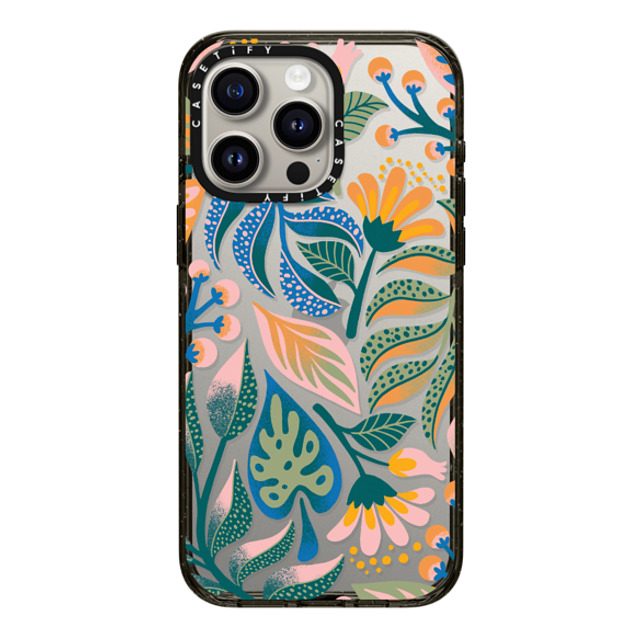 Jess Miller Draws x CASETiFY iPhone 15 Pro Max ケース ブラック インパクトケース Tropical Lux