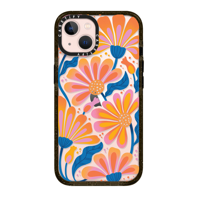 Jess Miller Draws x CASETiFY iPhone 13 ケース ブラック インパクトケース Lazy Daisy