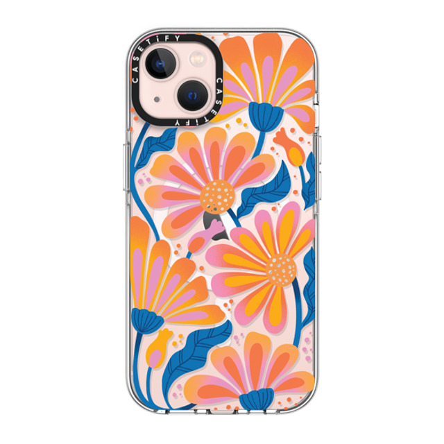 Jess Miller Draws x CASETiFY iPhone 13 ケース クリア クリア ケース MagSafe対応 Lazy Daisy