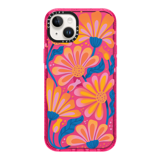 Jess Miller Draws x CASETiFY iPhone 14 Plus ケース Bubble Gum インパクトケース Lazy Daisy