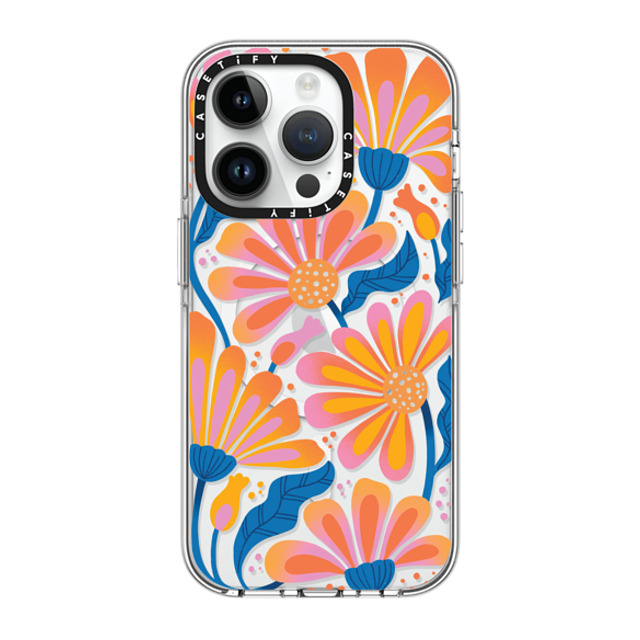 Jess Miller Draws x CASETiFY iPhone 14 Pro Case Clear Clear Case MagSafe Compatible Lazy Daisy Jess Miller Draws x CASETiFY iPhone 14 Pro Case Clear Clear Case MagSafe Compatible Lazy Daisy