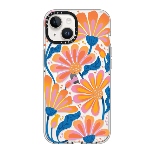 Jess Miller Draws x CASETiFY iPhone 14 ケース クリア クリア ケース MagSafe対応 Lazy Daisy