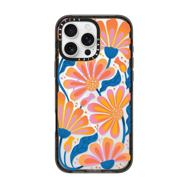 Jess Miller Draws x CASETiFY iPhone 16 Pro Max ケース ブラック インパクトケース MagSafe対応 Lazy Daisy