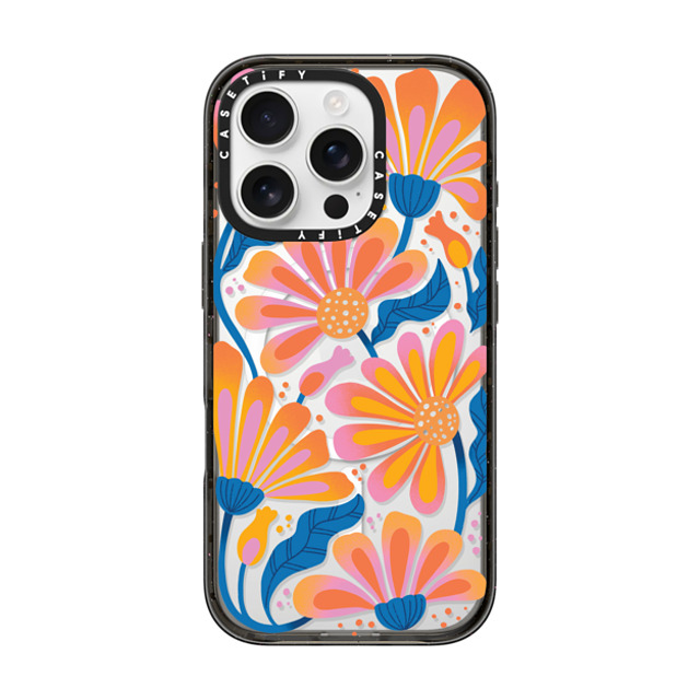 Jess Miller Draws x CASETiFY iPhone 16 Pro ケース ブラック インパクトケース MagSafe対応 Lazy Daisy