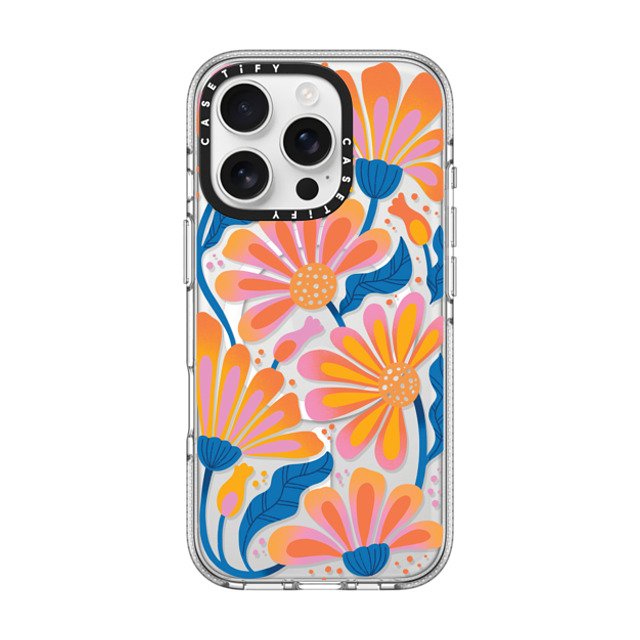 Jess Miller Draws x CASETiFY iPhone 16 Pro ケース クリア クリア ケース MagSafe対応 Lazy Daisy