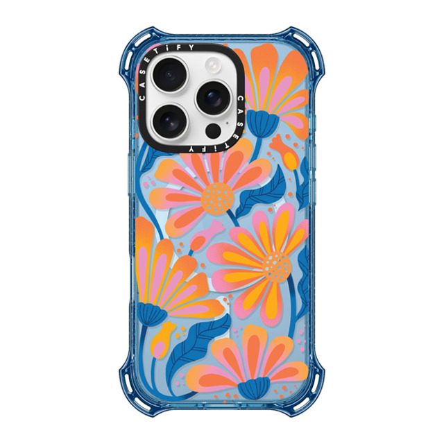 Jess Miller Draws x CASETiFY iPhone 16 Pro ケース ベイビーブルー バウンスケース Lazy Daisy