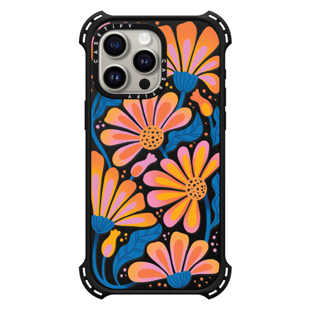Jess Miller Draws x CASETiFY iPhone 15 Pro Max Case Summer,Floral Matte Black バウンスケース Lazy Daisy Back to School Jess Miller Draws x CASETiFY iPhone 15 Pro Max Case Summer,Floral Matte Black バウンスケース Lazy Daisy Back to School