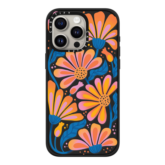 Jess Miller Draws x CASETiFY iPhone 15 Pro Max ケース マットブラック インパクトケース MagSafe対応 Lazy Daisy