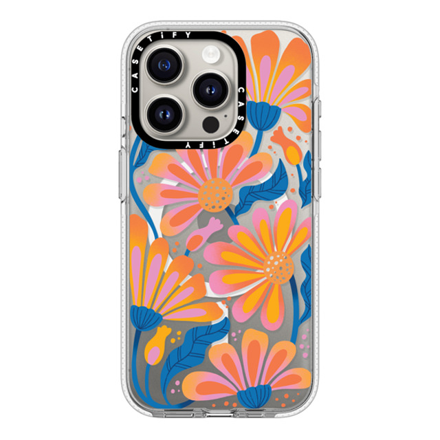 Jess Miller Draws x CASETiFY iPhone 15 Pro ケース クリア クリア ケース MagSafe対応 Lazy Daisy