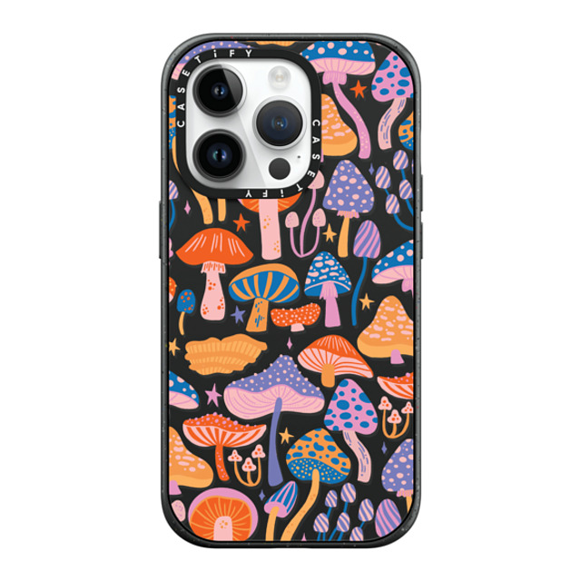 Jess Miller Draws x CASETiFY iPhone 14 Pro ケース マットブラック インパクトケース MagSafe対応 Magic Mushrooms