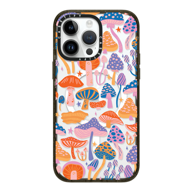 Jess Miller Draws x CASETiFY iPhone 14 Pro Max ケース ブラック インパクトケース MagSafe対応 Magic Mushrooms