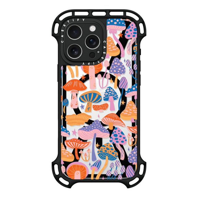 Jess Miller Draws x CASETiFY iPhone 16 Pro Max ケース ブラック ウルトラ バウンスケース MagSafe対応 Magic Mushrooms