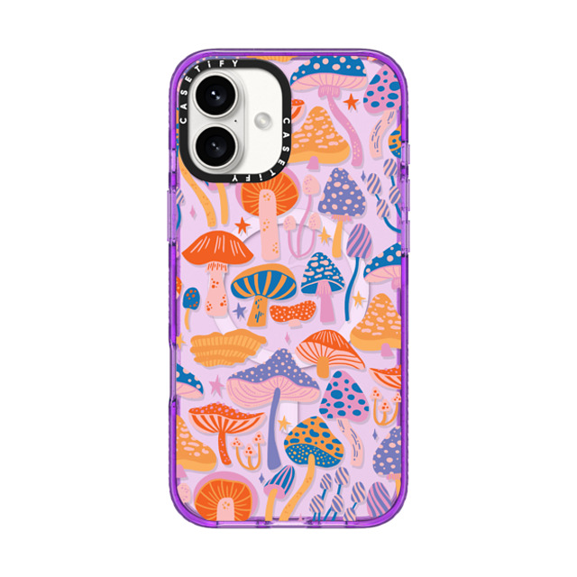 Jess Miller Draws x CASETiFY iPhone 16 Plus Case Floral,Mushroom パープル インパクトケース MagSafe対応 Magic Mushrooms Mother's Day Jess Miller Draws x CASETiFY iPhone 16 Plus Case Floral,Mushroom パープル インパクトケース MagSafe対応 Magic Mushrooms Mother's Day