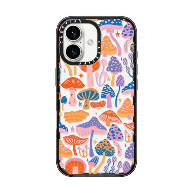 Jess Miller Draws x CASETiFY iPhone 16 ケース ブラック インパクトケース Magic Mushrooms