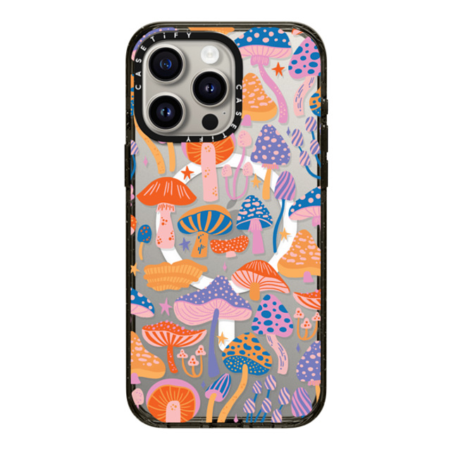 Jess Miller Draws x CASETiFY iPhone 15 Pro Max ケース ブラック インパクトケース MagSafe対応 Magic Mushrooms