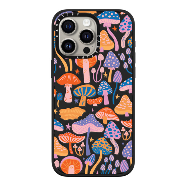 Jess Miller Draws x CASETiFY iPhone 15 Pro Max ケース マットブラック インパクトケース MagSafe対応 Magic Mushrooms