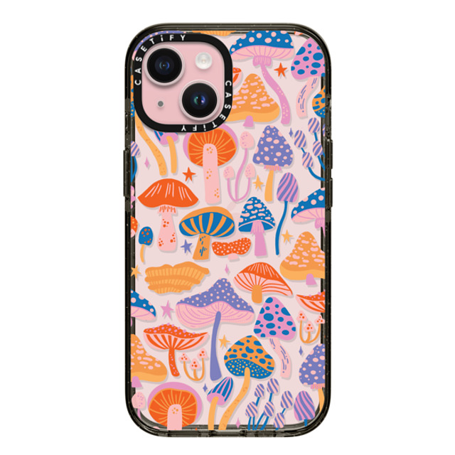 Jess Miller Draws x CASETiFY iPhone 15 ケース ブラック インパクトケース Magic Mushrooms