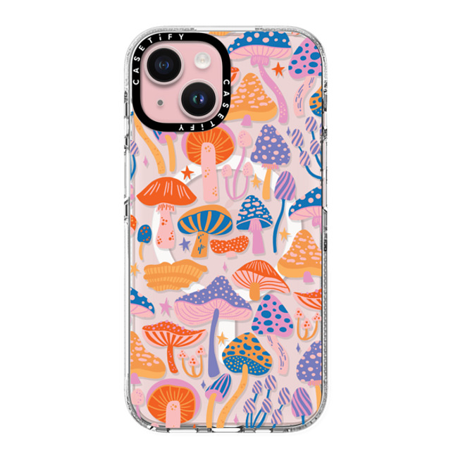 Jess Miller Draws x CASETiFY iPhone 15 ケース クリア クリア ケース MagSafe対応 Magic Mushrooms