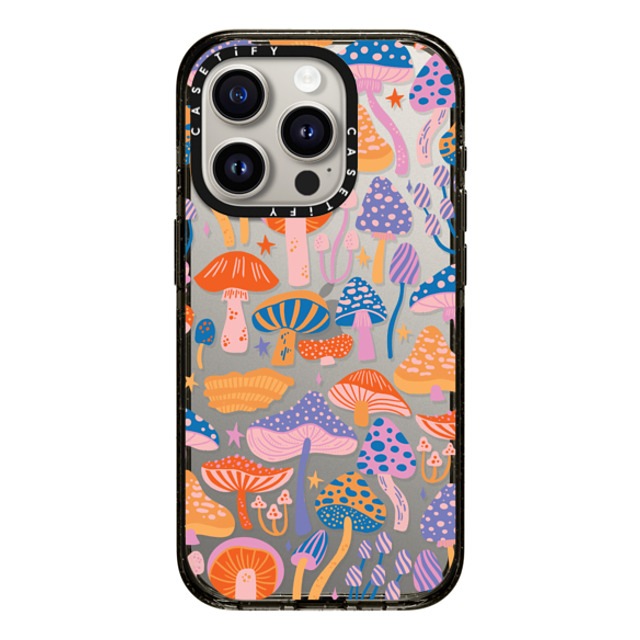 Jess Miller Draws x CASETiFY iPhone 15 Pro ケース ブラック インパクトケース Magic Mushrooms