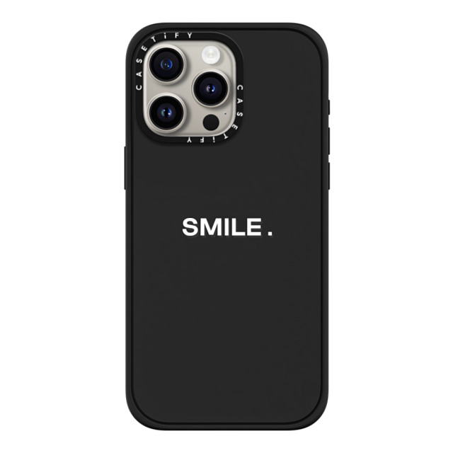 CASETiFY iPhone 15 Pro Max Case Matte Black Impact Case MagSafe Compatible Custom Case - SMILE. CASETiFY iPhone 15 Pro Max Case Matte Black Impact Case MagSafe Compatible Custom Case - SMILE.