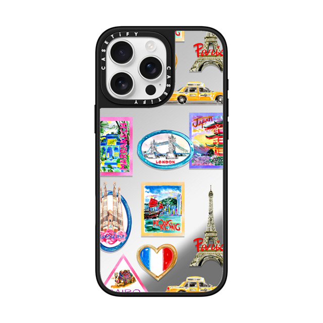 Travel Write Draw x CASETiFY iPhone 16 Pro Max Case Sticker,Travel Silver on Black ミラーケース MagSafe対応 Vintage Luggage Stickers Father's Day Travel Write Draw x CASETiFY iPhone 16 Pro Max Case Sticker,Travel Silver on Black ミラーケース MagSafe対応 Vintage Luggage Stickers Father's Day