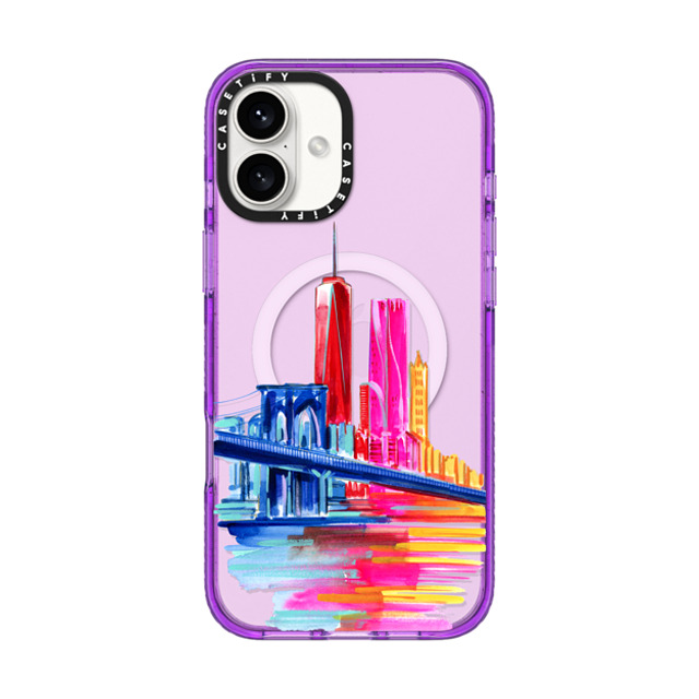Travel Write Draw x CASETiFY iPhone 16 Plus Case パープル Impact Case MagSafe Compatible New York State of Mind Travel Write Draw x CASETiFY iPhone 16 Plus Case パープル Impact Case MagSafe Compatible New York State of Mind