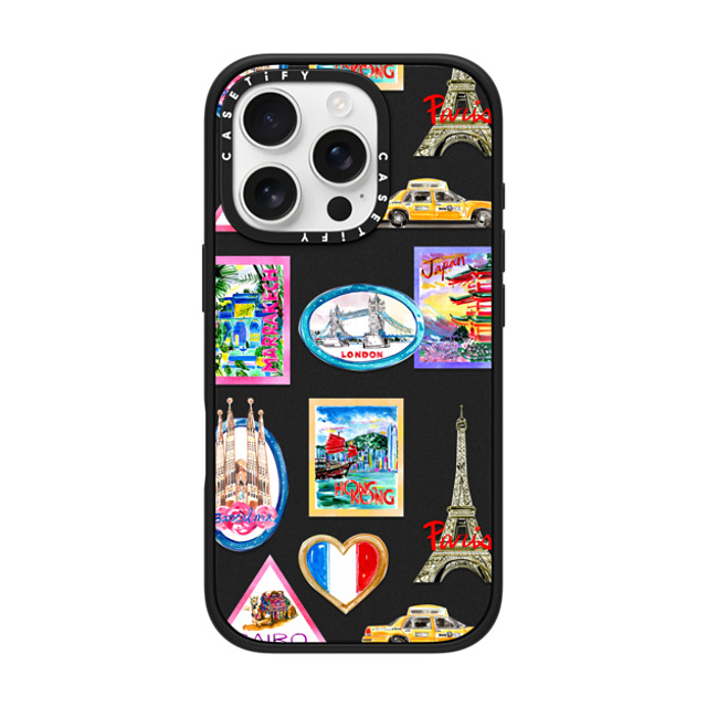 Travel Write Draw x CASETiFY iPhone 16 Pro Case Sticker,Travel Matte Black Impact Case MagSafe Compatible Vintage Luggage Stickers Father's Day Travel Write Draw x CASETiFY iPhone 16 Pro Case Sticker,Travel Matte Black Impact Case MagSafe Compatible Vintage Luggage Stickers Father's Day