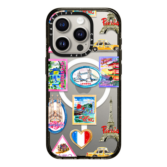 Travel Write Draw x CASETiFY iPhone 15 Pro Case Sticker,Travel Black Impact Case MagSafe Compatible Vintage Luggage Stickers Father's Day Travel Write Draw x CASETiFY iPhone 15 Pro Case Sticker,Travel Black Impact Case MagSafe Compatible Vintage Luggage Stickers Father's Day