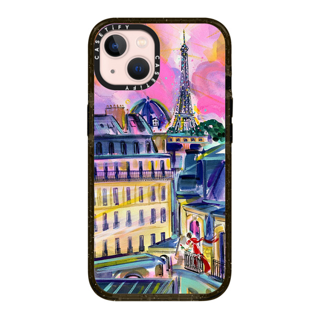 Travel Write Draw x CASETiFY iPhone 13 ケース ブラック インパクトケース La Vie En Rose