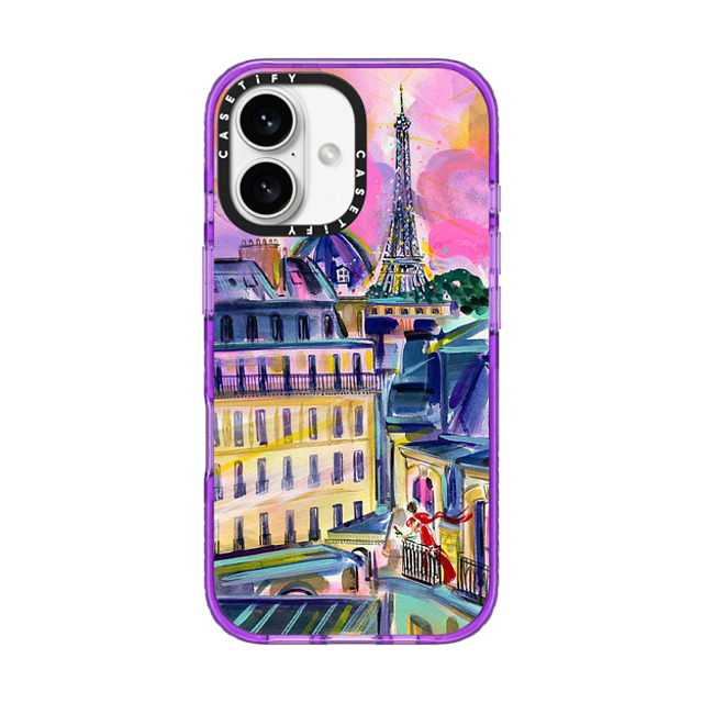 Travel Write Draw x CASETiFY iPhone 16 Case Travel,Fine Art パープル Impact Case MagSafe Compatible La Vie En Rose Back to School Travel Write Draw x CASETiFY iPhone 16 Case Travel,Fine Art パープル Impact Case MagSafe Compatible La Vie En Rose Back to School