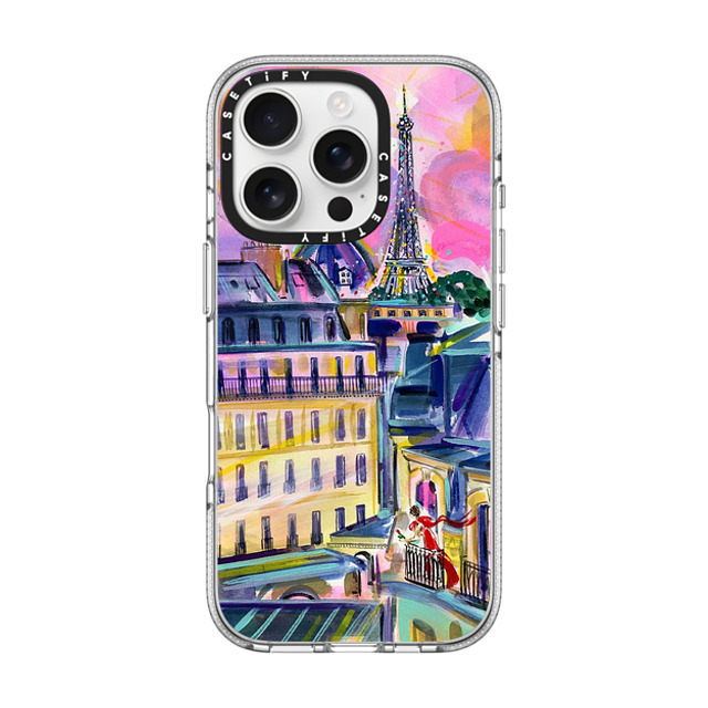 Travel Write Draw x CASETiFY iPhone 16 Pro ケース クリア クリア ケース MagSafe対応 La Vie En Rose