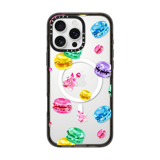 Travel Write Draw x CASETiFY iPhone 16 Pro Max Case Sticker,Food Black Impact Case MagSafe Compatible Macarons in Paris Back to School Travel Write Draw x CASETiFY iPhone 16 Pro Max Case Sticker,Food Black Impact Case MagSafe Compatible Macarons in Paris Back to School