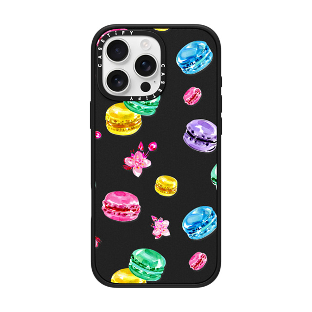 Travel Write Draw x CASETiFY iPhone 16 Pro Max Case Sticker,Food Matte Black Impact Case MagSafe Compatible Macarons in Paris Father's Day Travel Write Draw x CASETiFY iPhone 16 Pro Max Case Sticker,Food Matte Black Impact Case MagSafe Compatible Macarons in Paris Father's Day