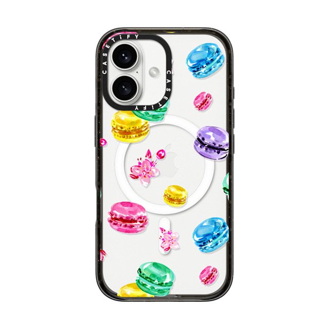 Travel Write Draw x CASETiFY iPhone 16 Case Sticker,Food Black Impact Case MagSafe Compatible Macarons in Paris Father's Day Travel Write Draw x CASETiFY iPhone 16 Case Sticker,Food Black Impact Case MagSafe Compatible Macarons in Paris Father's Day
