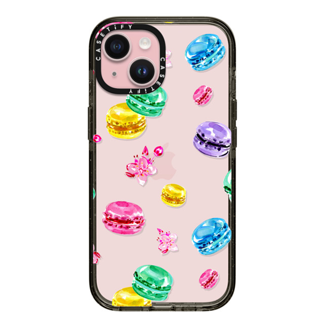 Travel Write Draw x CASETiFY iPhone 15 Case Sticker,Food Black インパクトケース Macarons in Paris Mother's Day Travel Write Draw x CASETiFY iPhone 15 Case Sticker,Food Black インパクトケース Macarons in Paris Mother's Day