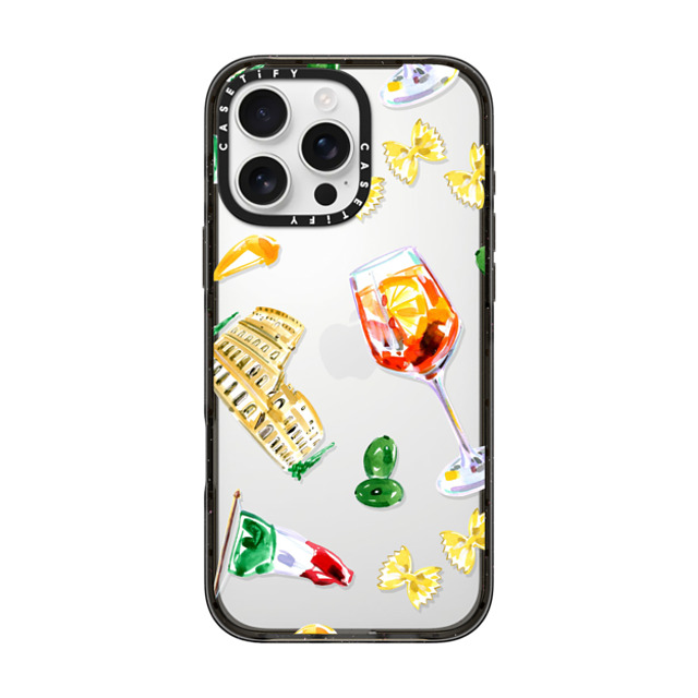 Travel Write Draw x CASETiFY iPhone 16 Pro Max ケース Food,Travel ブラック インパクトケース Roma Aperitivo Back to School Travel Write Draw x CASETiFY iPhone 16 Pro Max ケース Food,Travel ブラック インパクトケース Roma Aperitivo Back to School