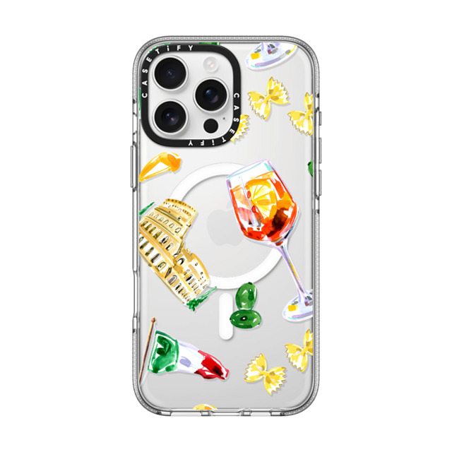 Travel Write Draw x CASETiFY iPhone 16 Pro Max ケース Food,Travel クリア クリア ケース MagSafe対応 Roma Aperitivo Back to School Travel Write Draw x CASETiFY iPhone 16 Pro Max ケース Food,Travel クリア クリア ケース MagSafe対応 Roma Aperitivo Back to School