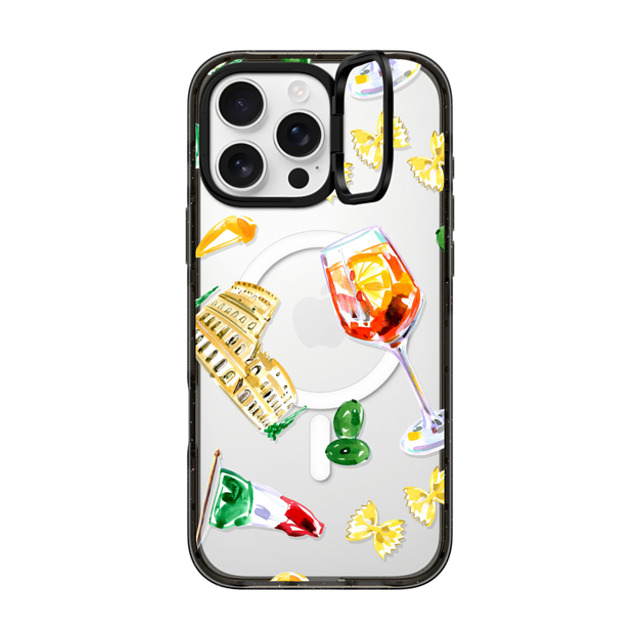 Travel Write Draw x CASETiFY iPhone 16 Pro Max ケース Food,Travel ブラック インパクトリングスタンドケース MagSafe対応 Roma Aperitivo Back to School Travel Write Draw x CASETiFY iPhone 16 Pro Max ケース Food,Travel ブラック インパクトリングスタンドケース MagSafe対応 Roma Aperitivo Back to School