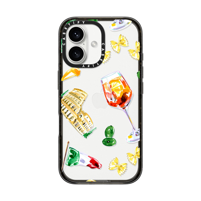 Travel Write Draw x CASETiFY iPhone 16 ケース Food,Travel ブラック インパクトケース Roma Aperitivo Back to School Travel Write Draw x CASETiFY iPhone 16 ケース Food,Travel ブラック インパクトケース Roma Aperitivo Back to School