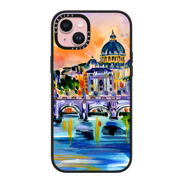 Travel Write Draw x CASETiFY iPhone 15 Plus Case Travel,Fine Art マットブラック インパクトケース Roman Holiday Mother's Day Travel Write Draw x CASETiFY iPhone 15 Plus Case Travel,Fine Art マットブラック インパクトケース Roman Holiday Mother's Day