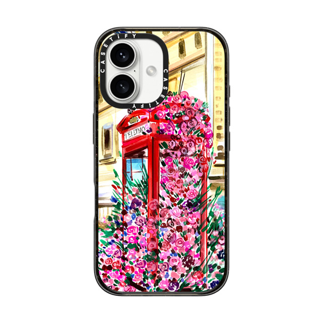 Travel Write Draw x CASETiFY iPhone 16 Case Black Impact Case London in Bloom Travel Write Draw x CASETiFY iPhone 16 Case Black Impact Case London in Bloom