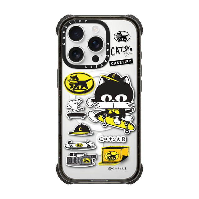 FORLEE BEAN x CASETiFY iPhone 16 Pro ケース Sticker,Animal ブラック ウルトラ インパクトケース MagSafe 対応 Fake Stickers Mother's Day FORLEE BEAN x CASETiFY iPhone 16 Pro ケース Sticker,Animal ブラック ウルトラ インパクトケース MagSafe 対応 Fake Stickers Mother's Day